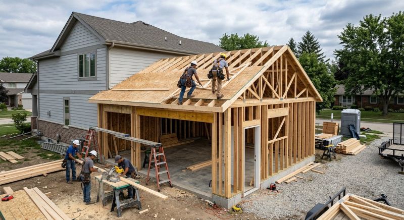 Two Story Garage Construction in Charleston, SC